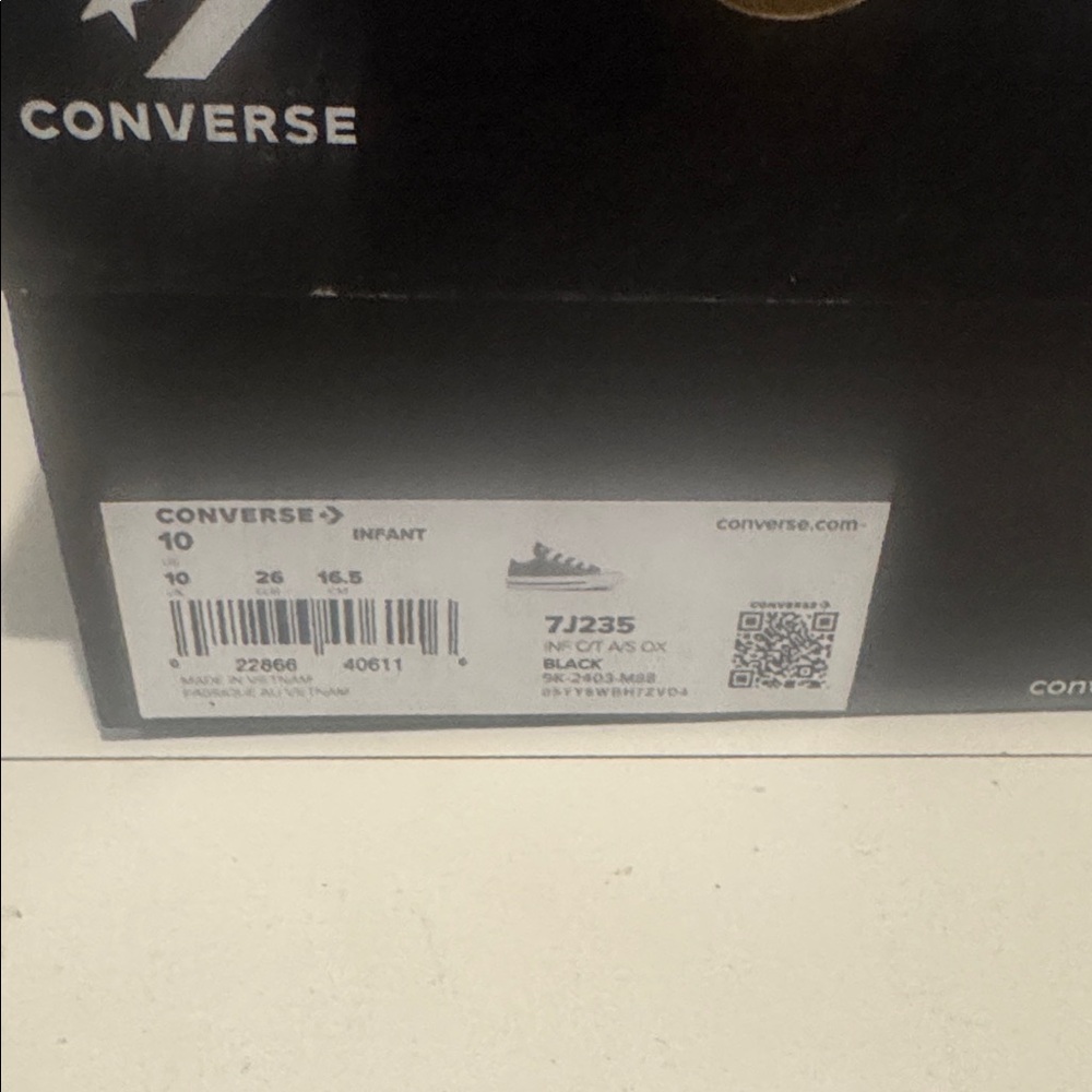 Converse Infant Black Sneakers